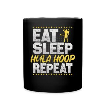 Gymnastique Manger Dormir Répéter Fitness Hobby Hula - Mug uni - noir - Devant