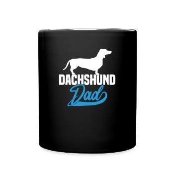 Papa teckel - Mug uni - noir - Devant