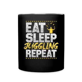 Jongler Manger Dormir Répéter Cirque Jongler - Mug uni - noir - Devant