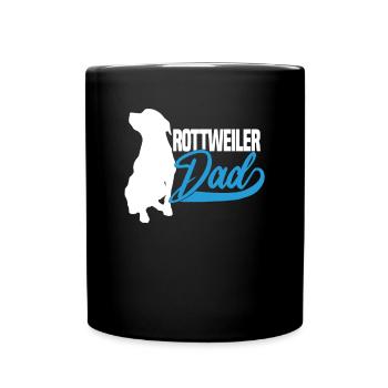 Papa Rottweiler - Mug uni - noir - Devant