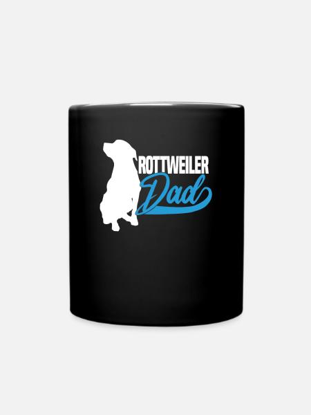 Rottweiler Dad - Tasse einfarbig - Schwarz