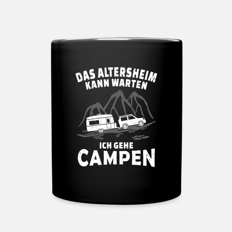 Camping Wohnwagen Rentner Ruhestand - Tasse einfarbig - Schwarz