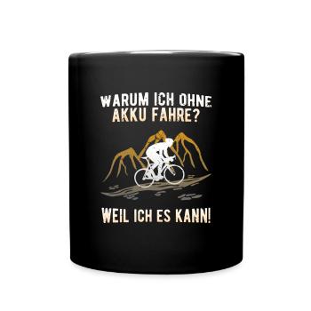 Rennrad Radsport Fahrrad - Tasse einfarbig - Schwarz - Vorne