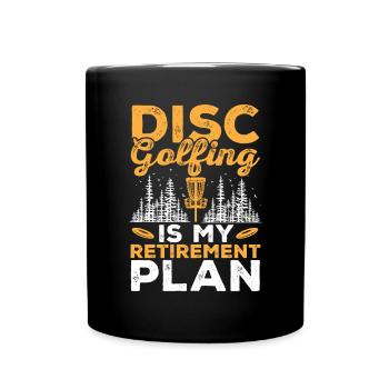 Discgolf Disc Golf Frisbee - Tasse einfarbig - Schwarz - Vorne