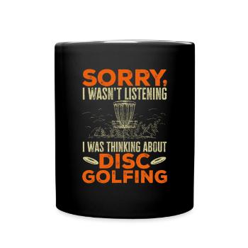Discgolf Disc Golf Frisbee - Tasse einfarbig - Schwarz - Vorne