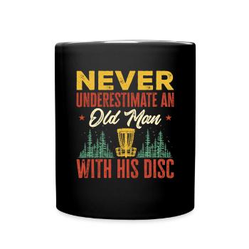 Discgolf Disc Golf Frisbee - Tasse einfarbig - Schwarz - Vorne