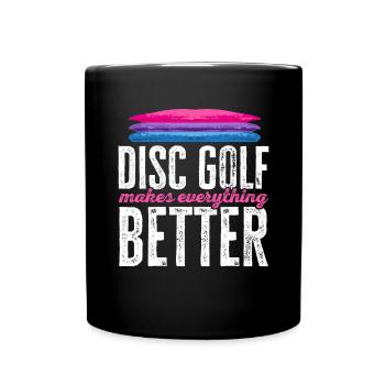 Discgolf Disc Golf Frisbee - Tasse einfarbig - Schwarz - Vorne