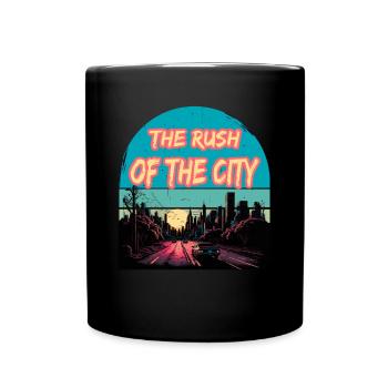 The Rush Of The City - Tasse einfarbig - Schwarz - Vorne