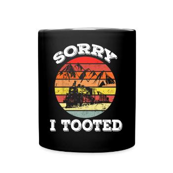 Sorry I Tooted - Retro - Full Colour Mug - black - Front