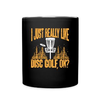 Discgolf Disc Golf Frisbee - Tasse einfarbig - Schwarz - Vorne