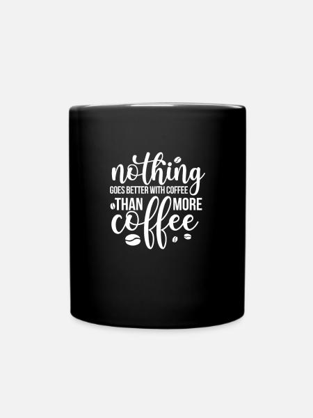 Kaffee Koffein Espresso Barista Geschenk - Tasse einfarbig - Schwarz