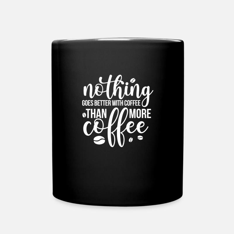 Kaffee Koffein Espresso Barista Geschenk - Tasse einfarbig - Schwarz