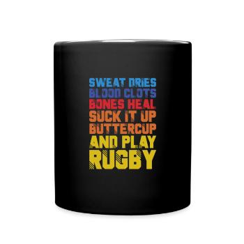 Rugby - Tasse einfarbig - Schwarz - Vorne