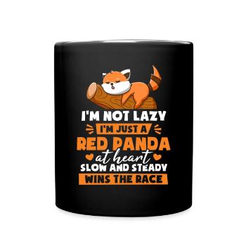 Je ne suis qu’un panda roux - Mug uni - noir - Devant
