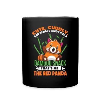 Le panda roux - Mug uni - noir - Devant