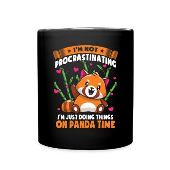 Je fais juste des choses sur Panda Time - Mug uni - noir - Devant