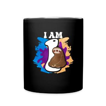 Je suis 1 paresseux - Mug uni - noir - Devant