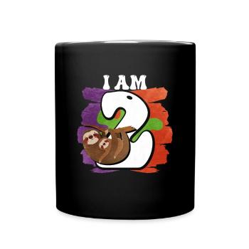 I am 2 sloth - Full Colour Mug - black - Front