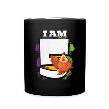 I am 5 chickens - Full Colour Mug - black - Front