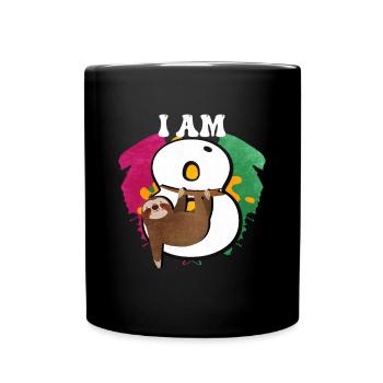 Je suis 8 paresseux - Mug uni - noir - Devant