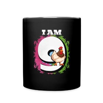 I am 9 chickens - Full Colour Mug - black - Front