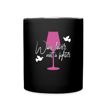 Wine Peace Saying - Full Colour Mug - black - Front