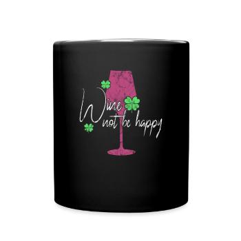 Vin Bonheur Dire - Mug uni - noir - Devant
