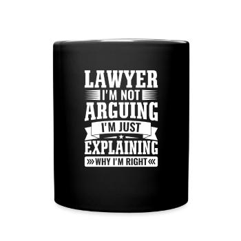 Avocats Drôle d’avocat étudiant en droit - Mug uni - noir - Devant