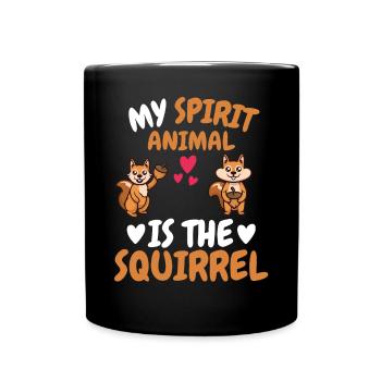 My Spiritual Animal Gift Nature Squirrel - Full Colour Mug - black - Front
