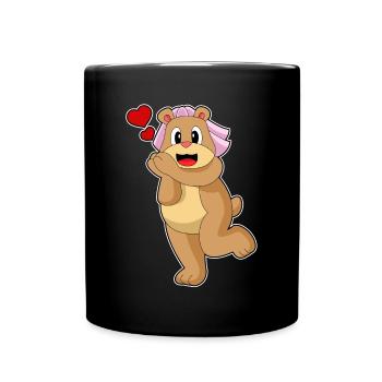 Mariage Bear Bride Veil - Mug uni - noir - Devant