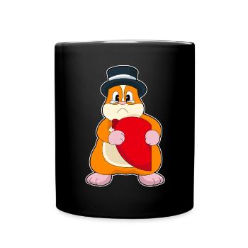 Mariage du cœur de marié de hamster - Mug uni - noir - Devant