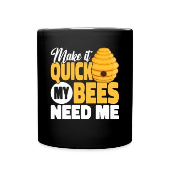 beekeeper beekeeper bees honey bee beekeeping - Full Colour Mug - black - Front