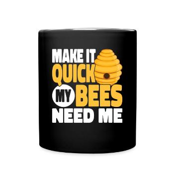 beekeeper beekeeper bees honey bee beekeeping - Full Colour Mug - black - Front