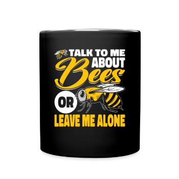 beekeeper beekeeper bees honey bee beekeeping - Full Colour Mug - black - Front