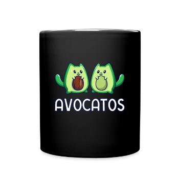 Avogato Avocado Cat Cat Veganvegan Aktivistin vegan a - Tasse einfarbig - Schwarz - Vorne