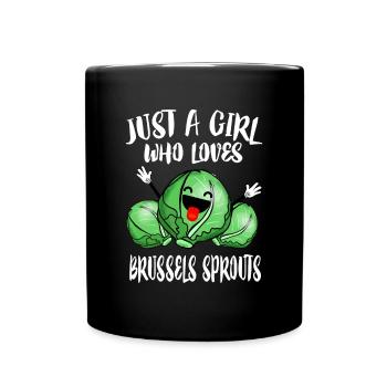 Just A Girl Who Loves Brussels Sprouts Vegetable V - Full Colour Mug - black - Front