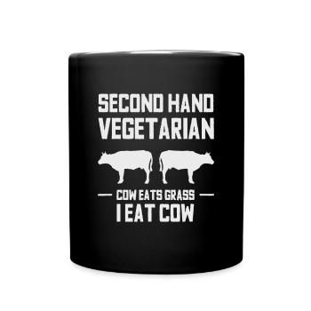 Meat Lover Funny Ketogenic Carnivore Beef Love Gif - Full Colour Mug - black - Front