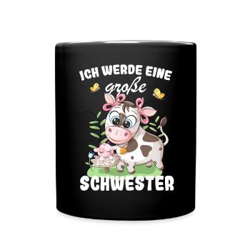 Ich Werde Eine Große Schwester 2024 - Tasse einfarbig - Schwarz - Vorne