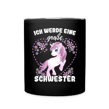 Ich Werde Eine Große Schwester 2024 - Tasse einfarbig - Schwarz - Vorne