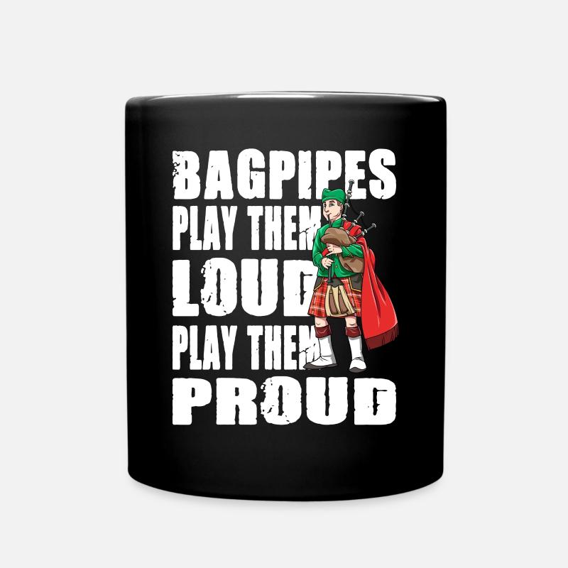 Dudelsack Instrument Schottland Kultur Geschenk - Tasse einfarbig - Schwarz