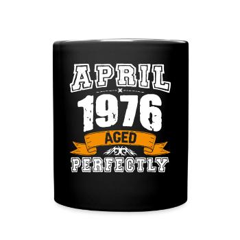 April 1976 Vintage Birthday Gift - Full Colour Mug - black - Front