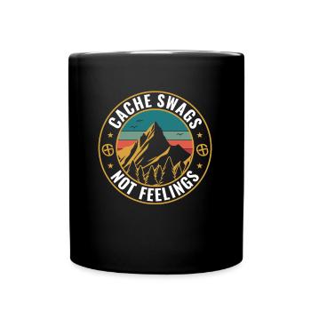 Geocaching Lustiger Geocacher Cache Swags Nicht - Tasse einfarbig - Schwarz - Vorne