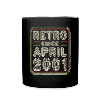 Anniversaire Avril 2001 Cadeau Rétro - Mug uni - noir - Devant