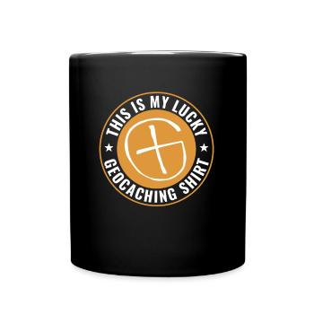 Geocaching Lustiger Geocacher Das Ist Mein - Tasse einfarbig - Schwarz - Vorne