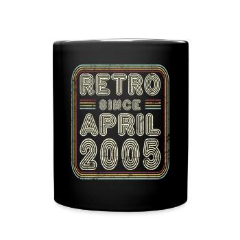 Anniversaire Avril 2005 Cadeau rétro - Mug uni - noir - Devant