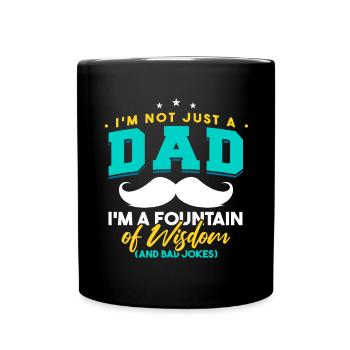 Ich bin nicht nur ein Vater - Tasse einfarbig - Schwarz - Vorne