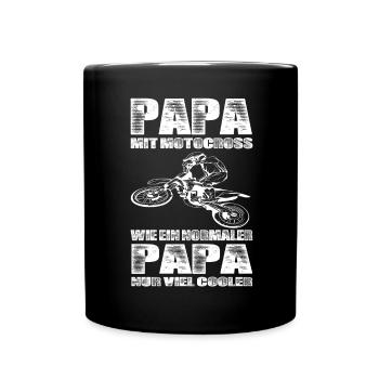 Motocross - Tasse einfarbig - Schwarz - Vorne