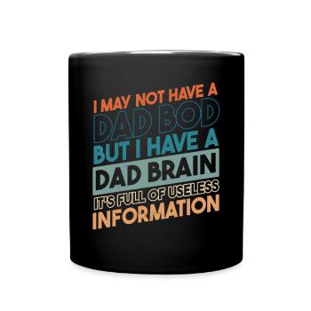 J’ai un cerveau de père - Mug uni - noir - Devant