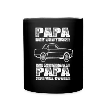Oldtimer - Tasse einfarbig - Schwarz - Vorne
