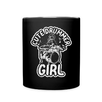 Drum Player Girls Drummer - Jolie Batteuse Girl - Mug uni - noir - Devant